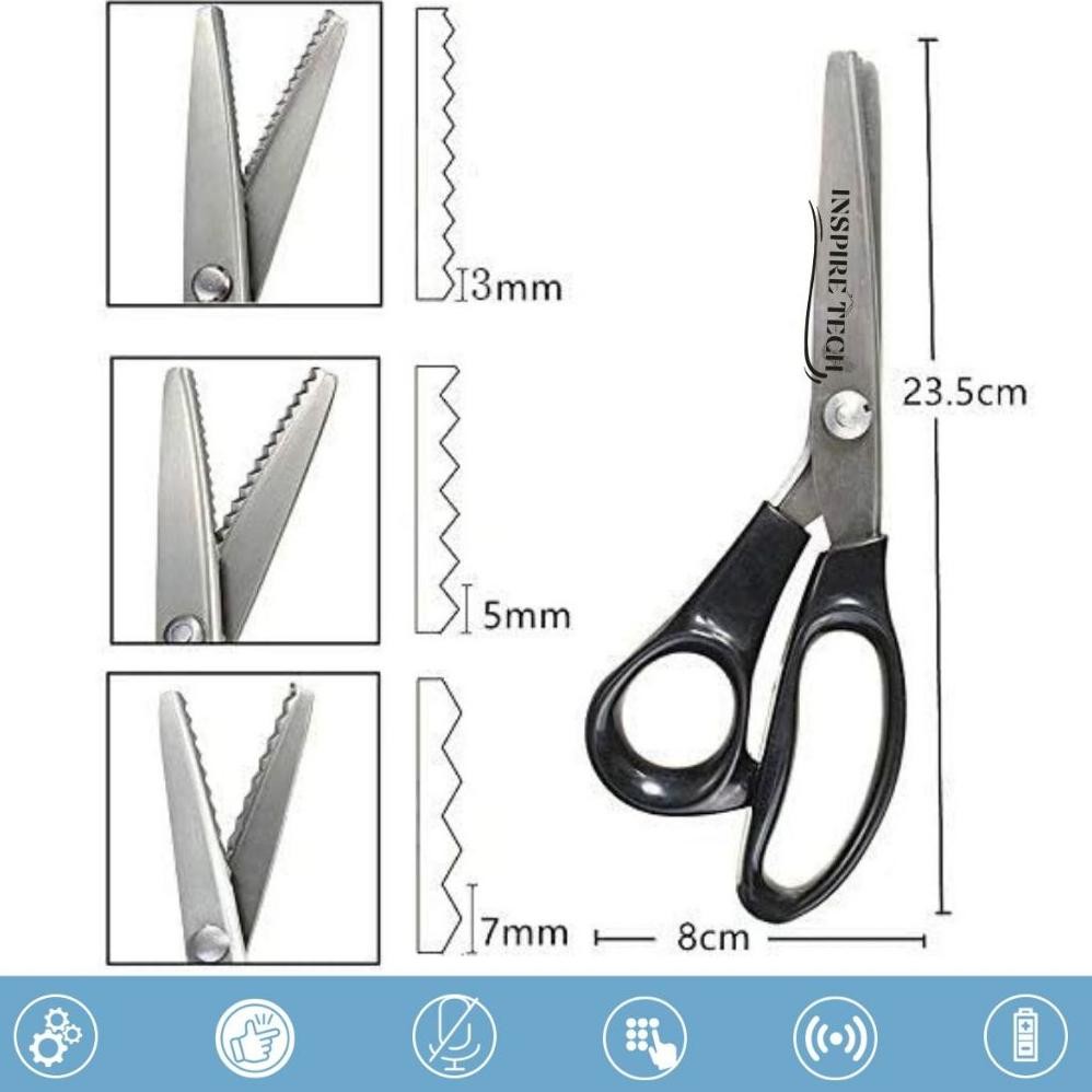 

Gunting zigzag gunting kain gunting gelombang Belltex Ukuran 3-5-7 MM Nugi