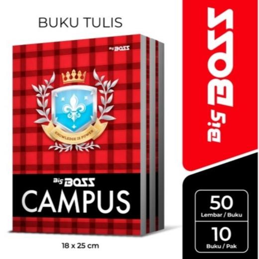 

BUKU TULIS CAMPUS 50 Lembar Isi 10 BUKU CAMPUS BOXY PANJANG / BIG BOSS Nugi