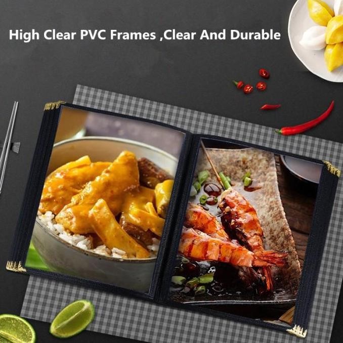 

A4 Buku Menu Transparan Restaurant Kulit Menu Covers Menu Sampul Buku