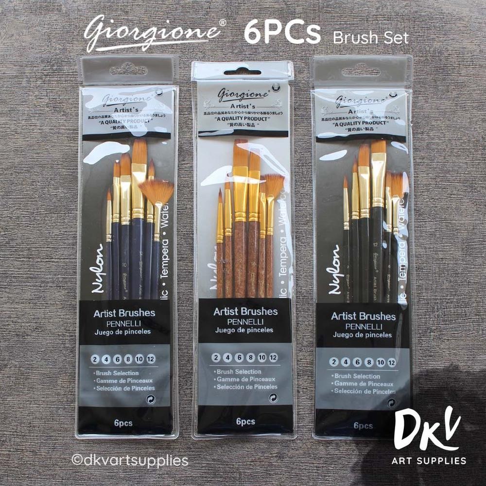 

Giorgione Brush Set 6 pcs G-6030H Kuas Lukis Nylon Nugi