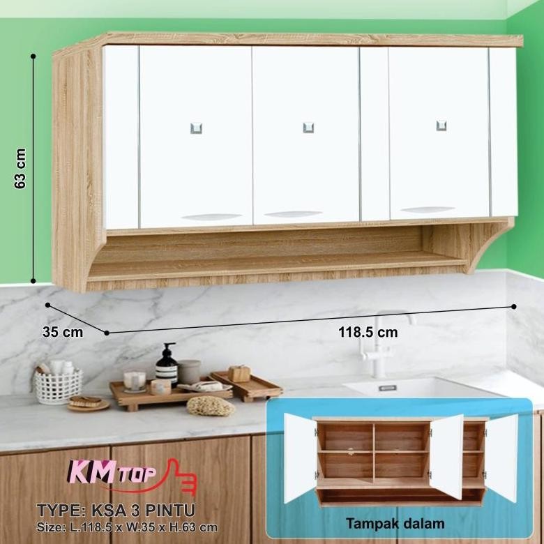kitchen set lemari gantung pintu KOFI KSA  KMtop Nugi