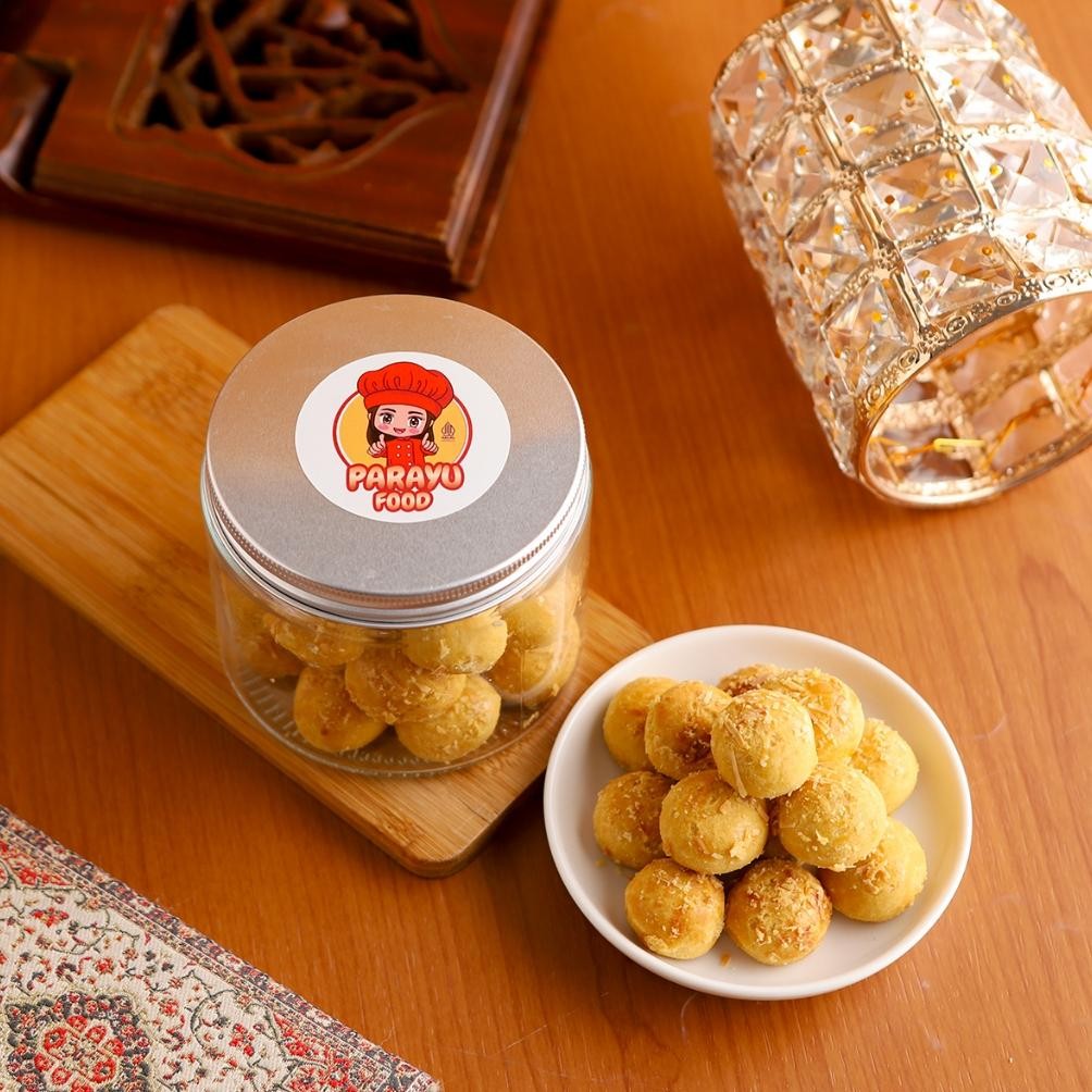 

NO_MORE Parayu Food - Kue Nastar Bulat Special Keju Toples Plastik 200 Gram