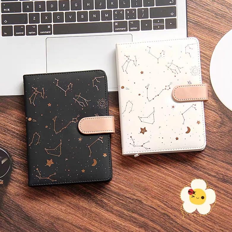 

Starry Sky Planner 2025 Yearly&Weekly Planner 288 Pages A6 Size Notebook/Journal/Diary Pu Leather Soft Cover Stationery Nugi