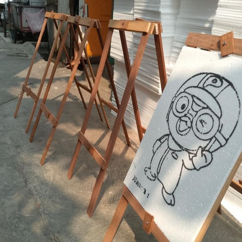 

Promo Papan Lukis Kayu Sterofoam Ukuran 33x50 / Jagrak Lukisan/Meja Lukisan Sterofoam Nugi