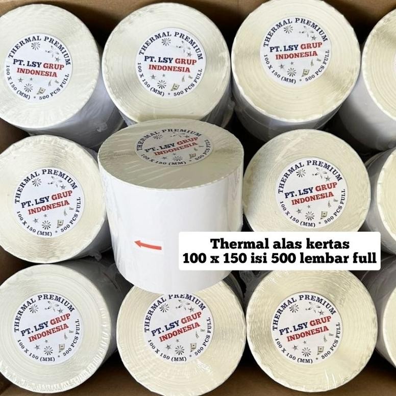 

kertas thermal label barcode LSY TAPE 100 X 150mm A6 isi 500 lembar full Nugi