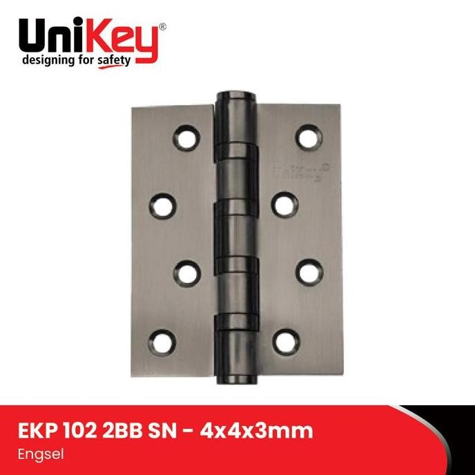 Unikey Steel Hinge Ekp 102 4X3X3Mm 4Bb Sn Engsel Pintu