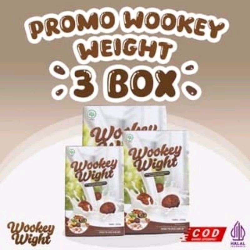 

(3 Box)Wookey Weight - Susu Penambah Berat Badan 3 Box Paket Nutrisi Alami