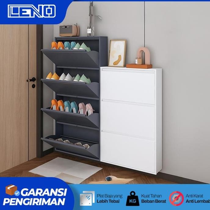 Tempat Sepatu Sandal Minimalis [ Termurah ] Rak Sepatu Besi Susun Tertutup - Rak Sepat Besi Minimali