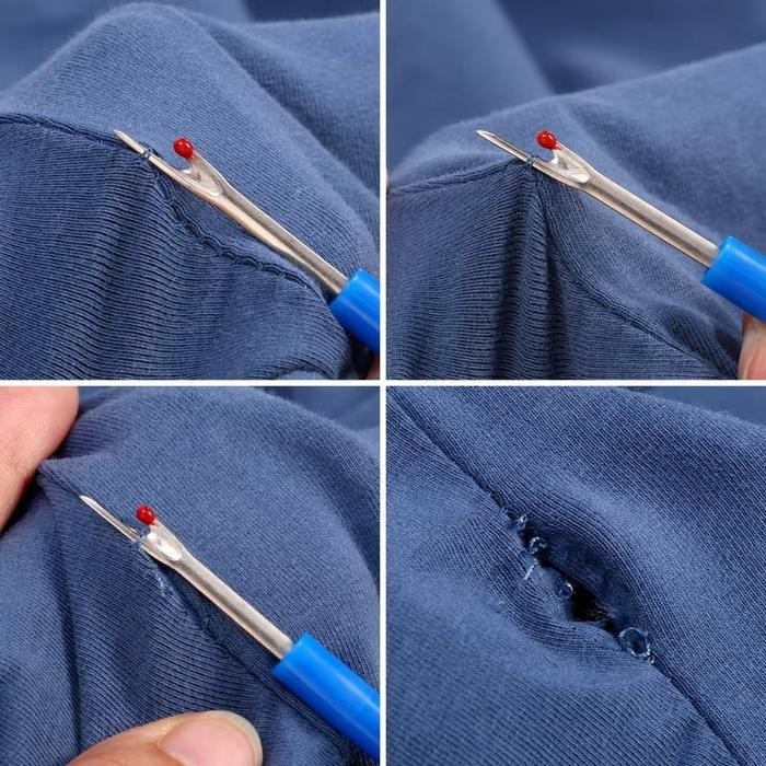 

MT Alat Pen Pisau Pendedel Sontekan Perobek Menyayat Tepian Bahan Kain Benang Pakaian Untuk Kancing Plastic Handle Craft Seam Stitch Ripper Unpicker Thread Cutter Knife Sewing Tool