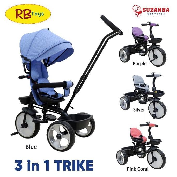 TERMURAH - RB TOYS - Trike 3 in 1 / Sepeda Roda Tiga