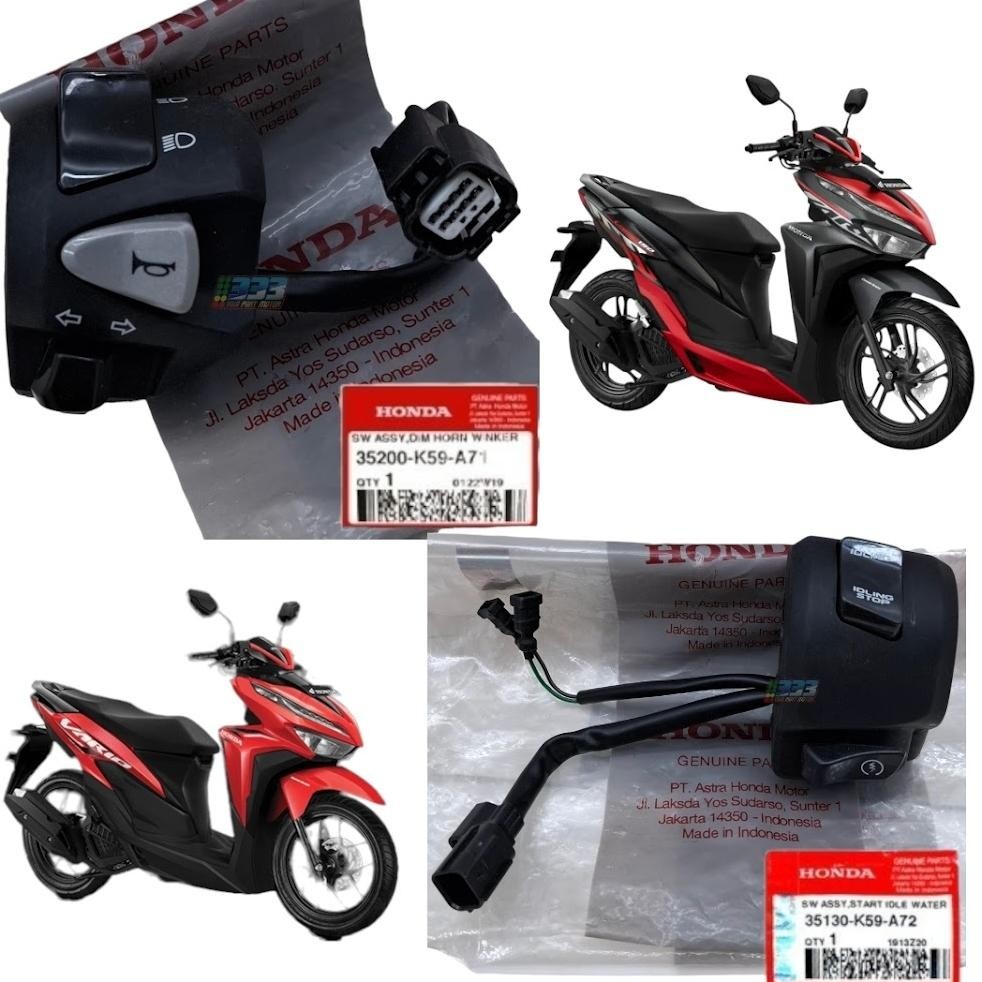 HOLDER SAKLAR KIRI VARIO 150 NEW 2018 SAKLAR KANAN VARIO 125 NEW IDLING K59J ORIGINAL
