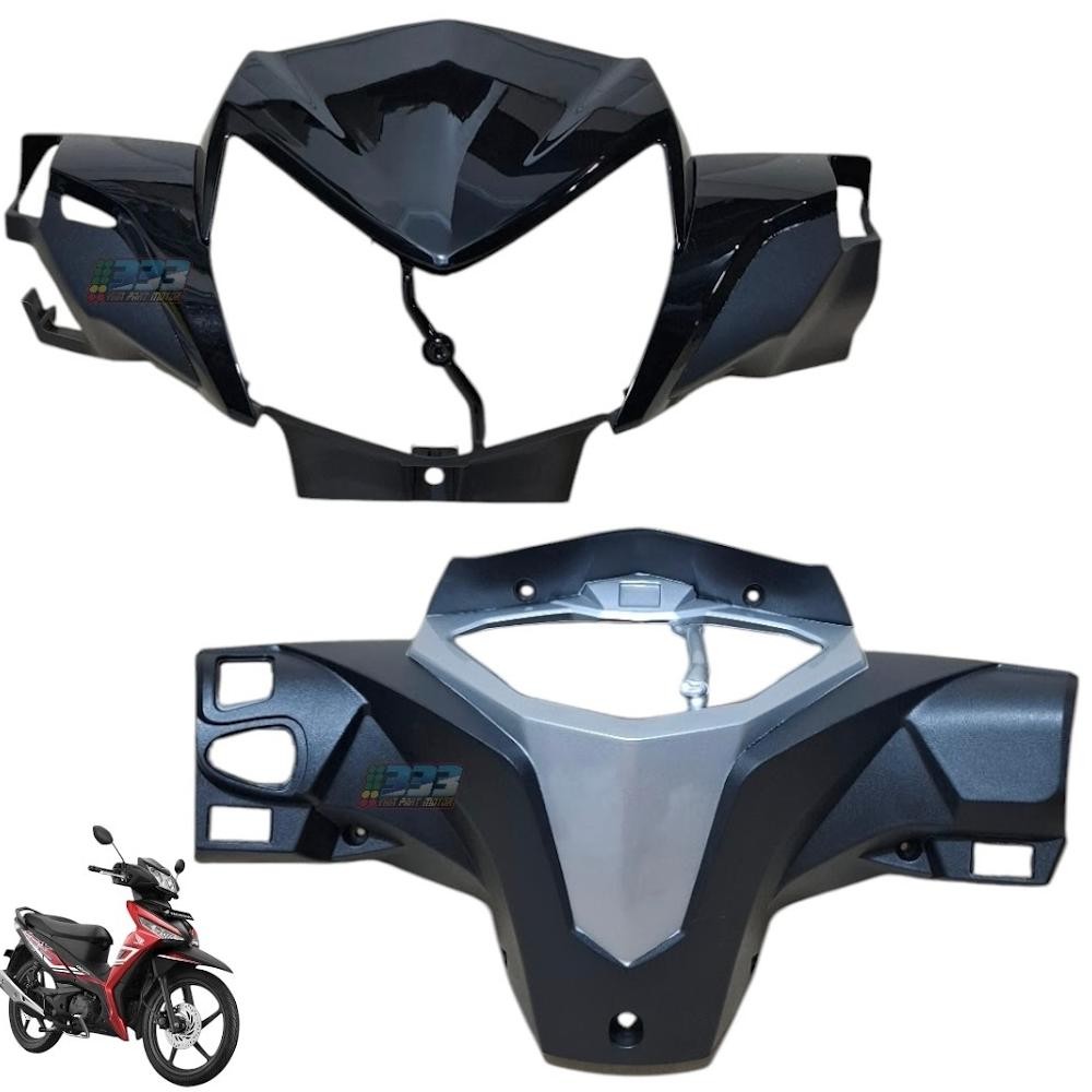 BATOK DEPAN BATOK BELAKANG SUPRA X 125 FI INJEKSI VISOR SUPRA X 125 FI K41 HITAM NON ORIGINAL