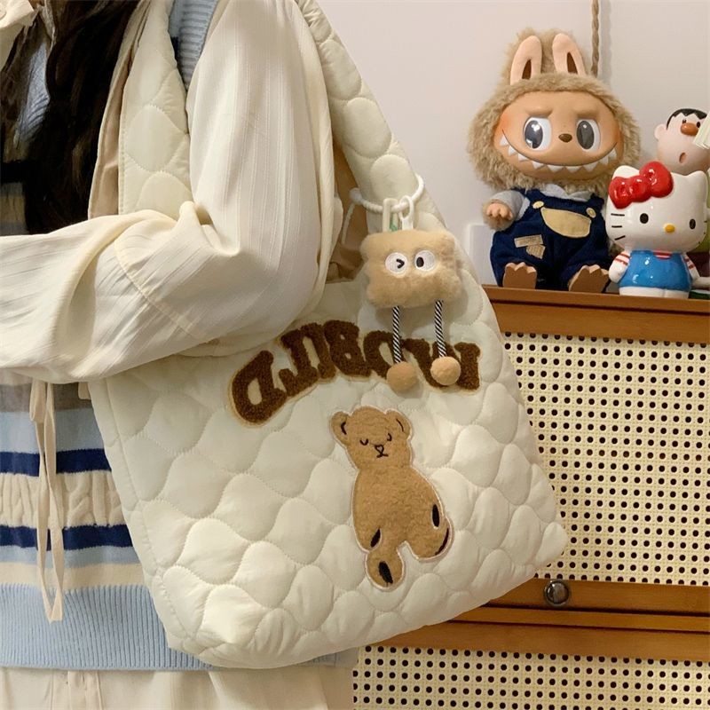 【TasBagus】【COD】Tas Bahu Kartun Lucu Wanita Musim Gugur Dan Musim Dingin Ringan Kasual Kapasitas Besa