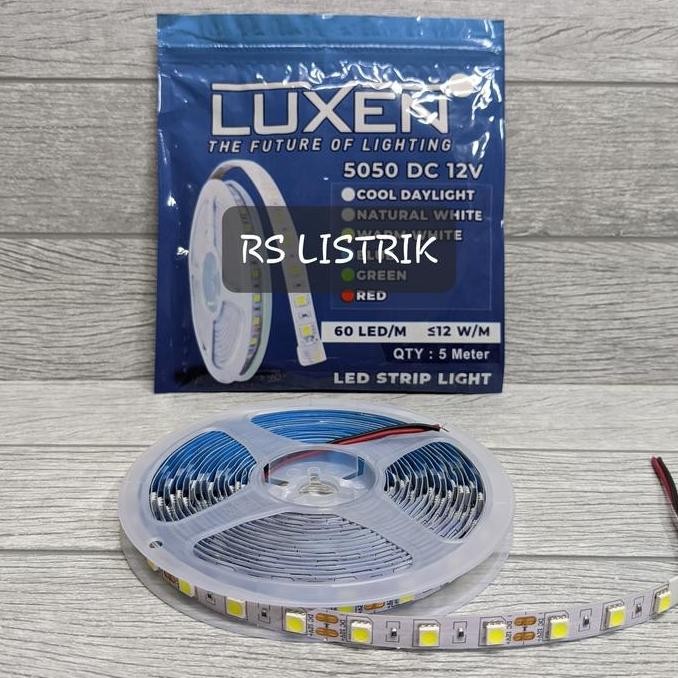 Lampu Led Strip 5050 Dc 12V Luxen / Led Strip Luxen 5050 5 Meter 5M