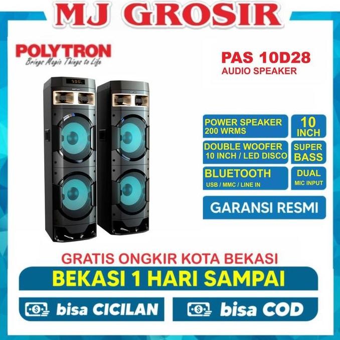 Polytron Speaker Audio Pas 10D28 Pas10D28 Usb Bluetooth