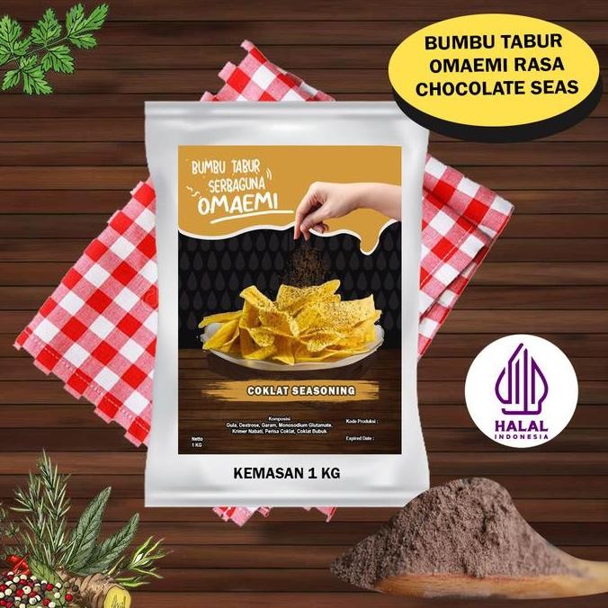 

Bumbu Tabur OmaEmi Rasa Coklat Untuk Taburan Snack/Keripik/Camilan Kemasan 1 KG Food Grade MRS