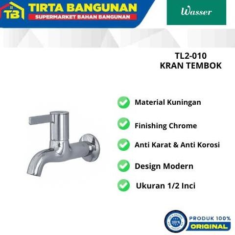 Wasser Tl2-010 Kran Tembok / Keran Dinding 1/2 Inci -Gratisongkir