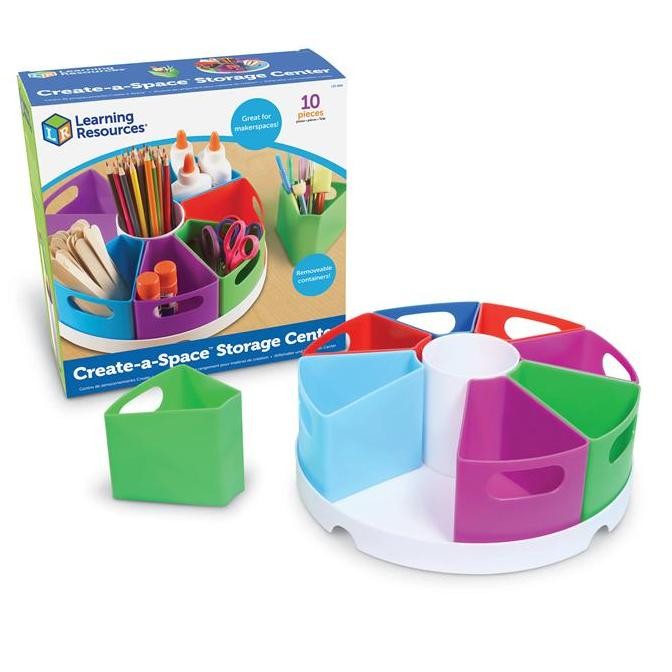 

Learning Resources Create A Space Storage Center Versatile Organizer for School Supplies And Arts, Tempat Penyimpanan Serbaguna untuk Alat Tulis Dan Kerajinan Anak