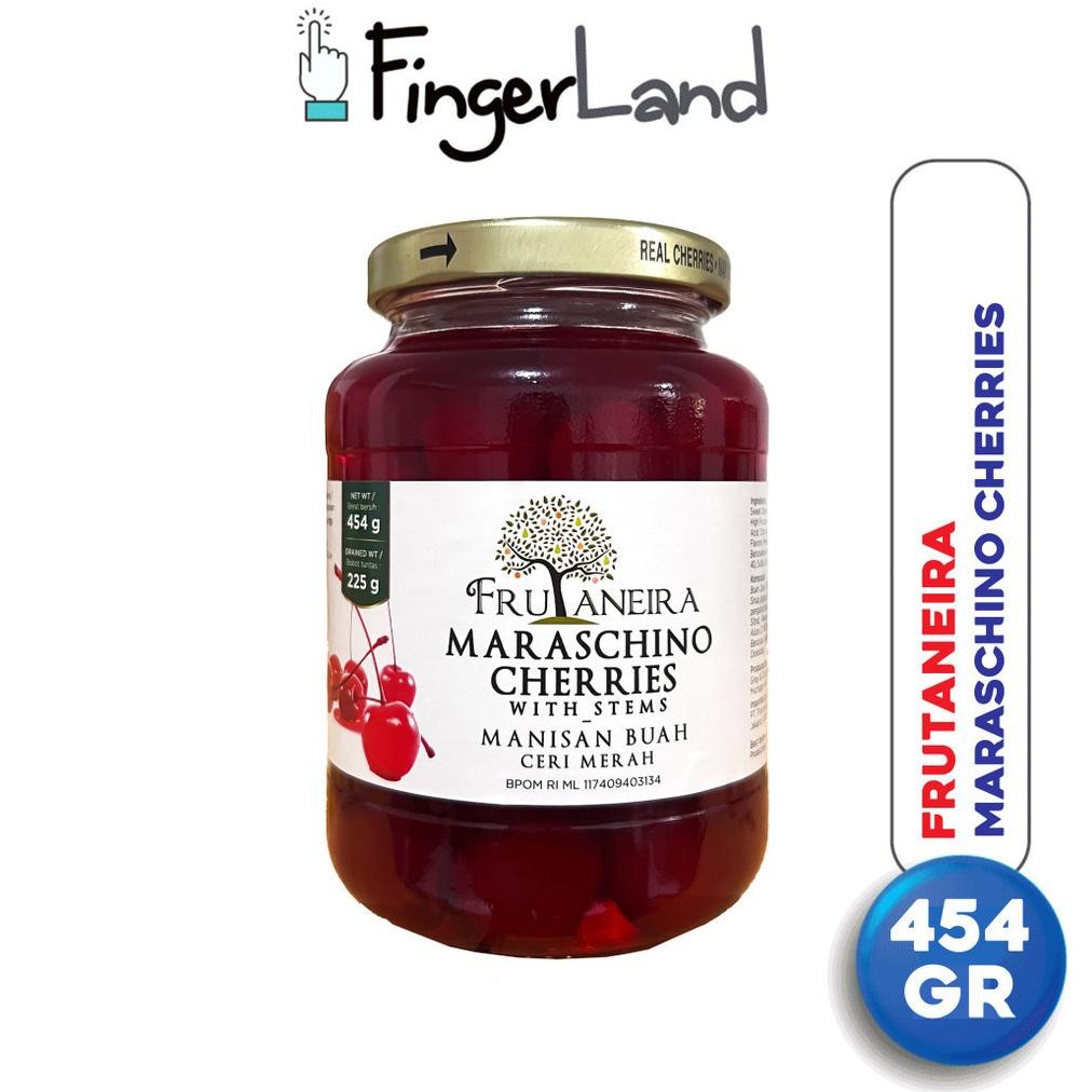 

NO_MORE FRUTANEIRA Red Maraschino Cherries with Stem 454 Gram Ceri Merah