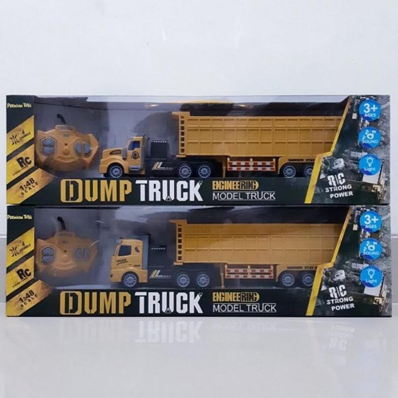 Ow42 Mobil Dump Truck Remote Control 27Mhz Truk Oleng Rc Mainan Anak Laki-Laki Mobil Muatan Pasir Ba