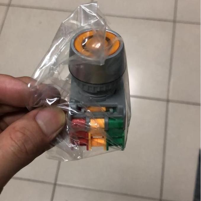 Push Button Lock Indicator Lamp 1No 1Nc 22Mm 220V Auspicious New Stok