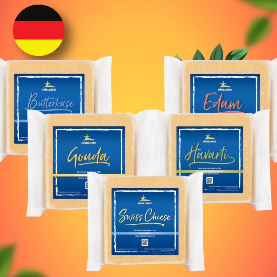 

Keju Edamgoudahavartiswissbutter Cheese Muhlenhoff