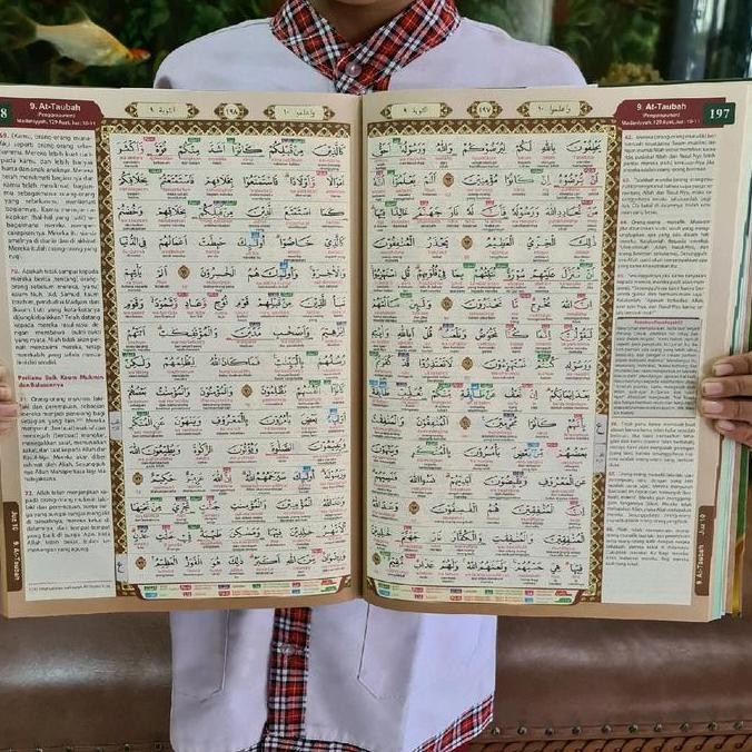 

Alquran jumbo b4 asyifa terjemah perkata latin tajwid warna wakaf ibtida lengkap Hard Cover Quran Mushaf CS