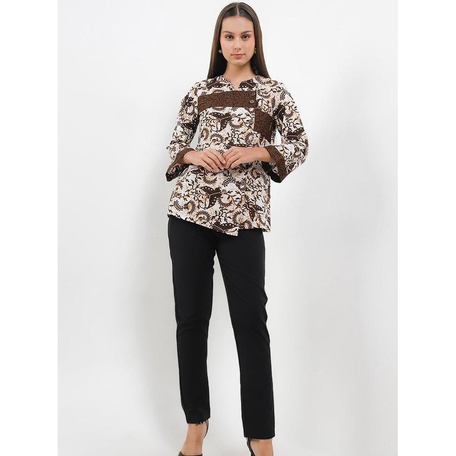 ARJUNA WEDA BLOUSE BATIK WANITA MOTIF KUPU JOGJA - BAHAN KATUN | KANCING DEPAN