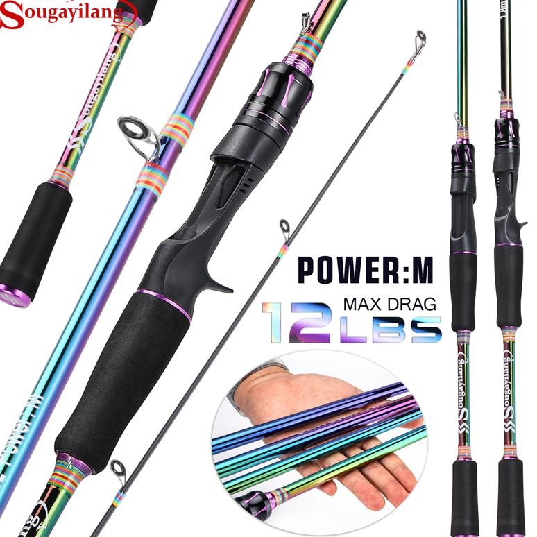 Sougayilang Joran Pancing 6-12LB 180-210cm Joran  2 Bagian Carbon Fiber Joran UL Joran BC