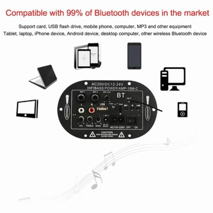 papan amplifier audio Bluetooth proyek speaker komponen subwoofer 50w Berkualitas