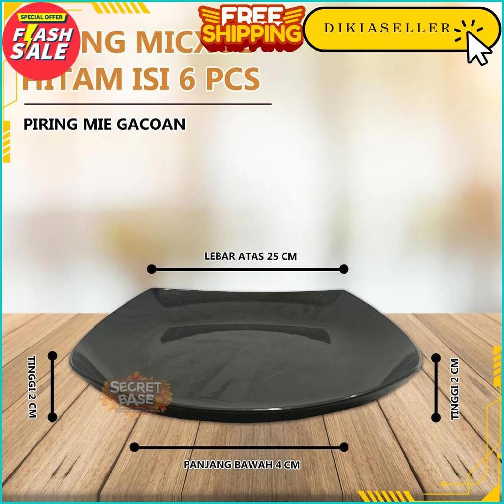 (Isi 6Pcs) Piring Ceper - Piring Makan Saji / Piring Plastik Tebal Terlaris