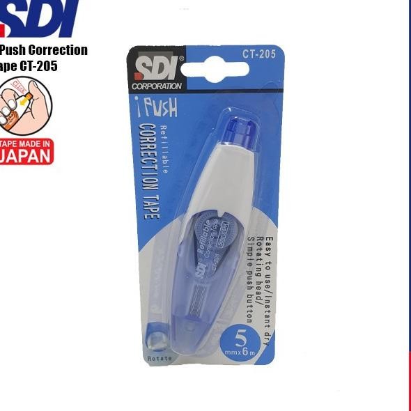 

Sdi Ct205 Ipush Correction Tape Tipex Pita 5Mm X 6M