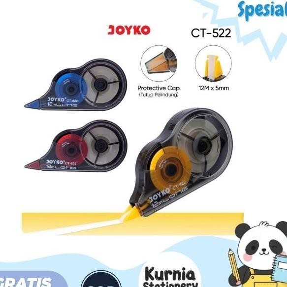 

Correction Roll Tipex Kertas Joyko 5Mm X 12M Ct522 Satuan