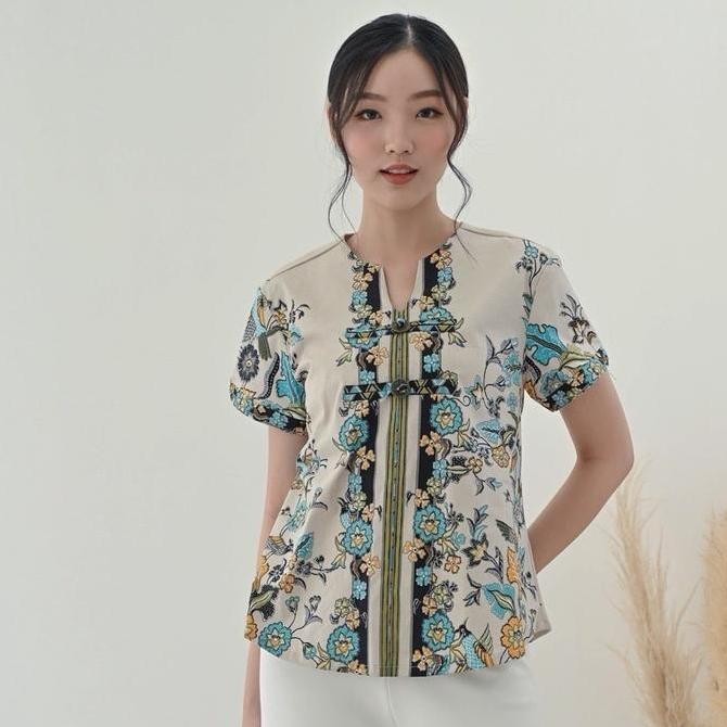 ATASAN BLOUSE BATIK WANITA - BAJU CHEONGSAM IMLEK