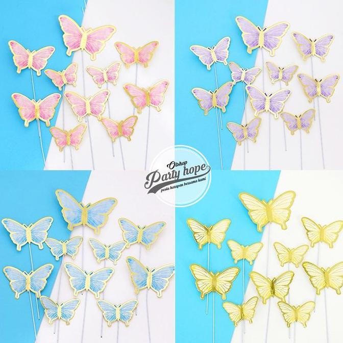 ><><><] Cake Topper Kupu Kupu / Hiasan Kue topper Kupu Kupu / toper kue karakter kupu kupu / Cake To