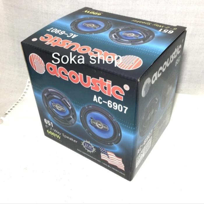 Speaker Coaxial ACOUSTIC AC -6907 Sepasang 6" acoustic AC-6907 2way Berkualitas Terbaru