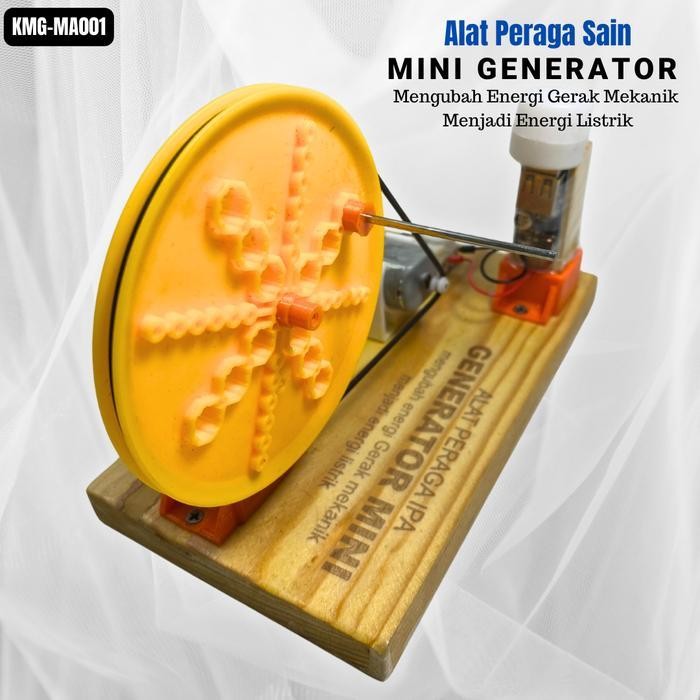 KMG-MA001 Alat Peraga Ipa mini generator generator mini mengubah energi gerak mekanik menjadi listri