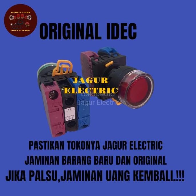 Yw1L-Mf2E Push Button Lamp Idec 220/24V 1No+1Nc+Lamp New Stok