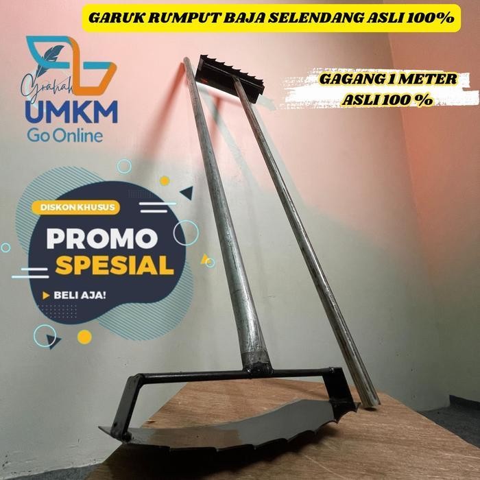 AS Cangkul rumput bahan gergaji selendang panjang gagang 1 meter cangkul  cap koret rumput cangkul  