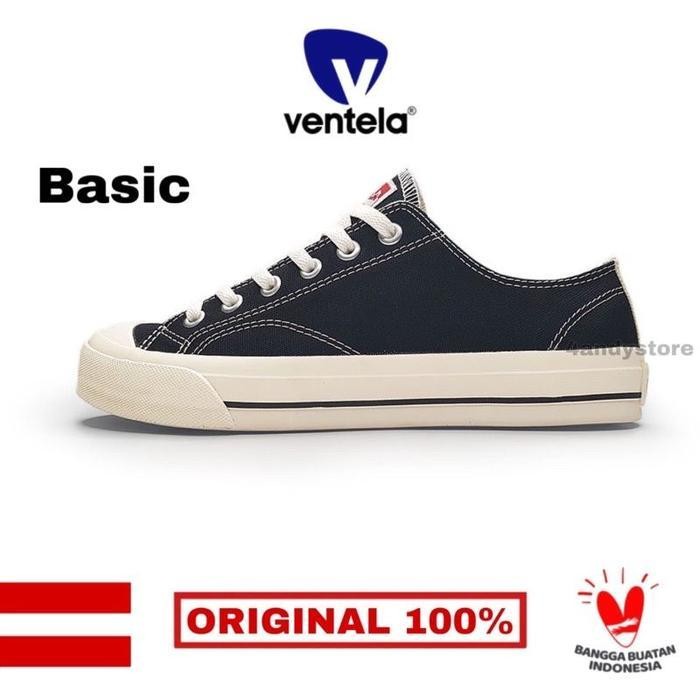 Sepatu Sekolah VENTELA BASIC HITAM - PUTIH ( 100 % ORIGINAL )