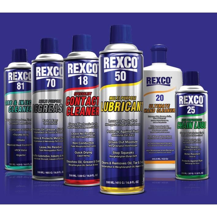 Rexco 50 Rexco 25 Rexco 81 Rexco 70 Rexco 18 Rexco 82 120 Ml 220 Ml 350 Ml 500 aSt