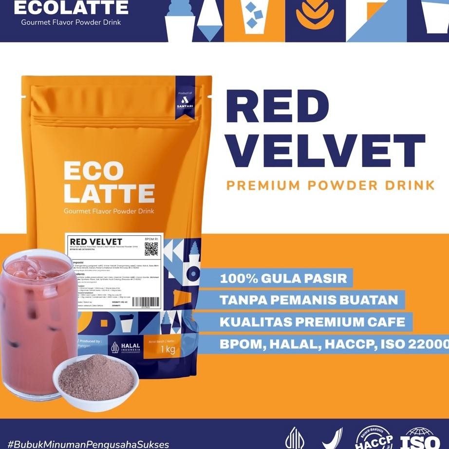

Ecolatte Red Veet Bubuk Minuman 1 Kg Powder Drink Enak Halal Bpom Umkm