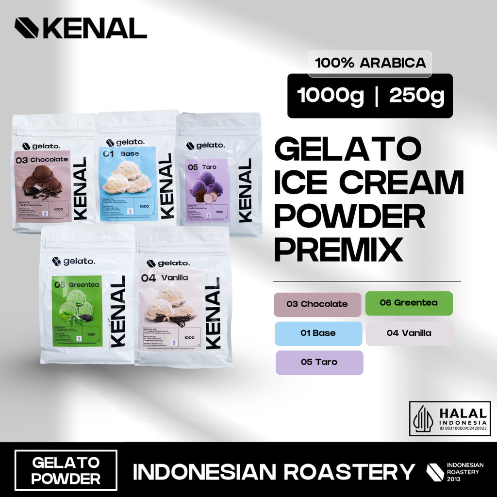 

Gelato Kenal Italian Ice Cream Powder Premix Bubuk 1 Kg