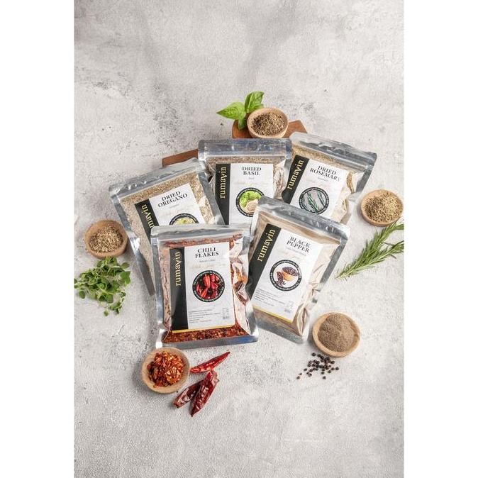 

Diskon! Rumavin Dried Basil Premium - Daun Basil Kering Rempah Asli