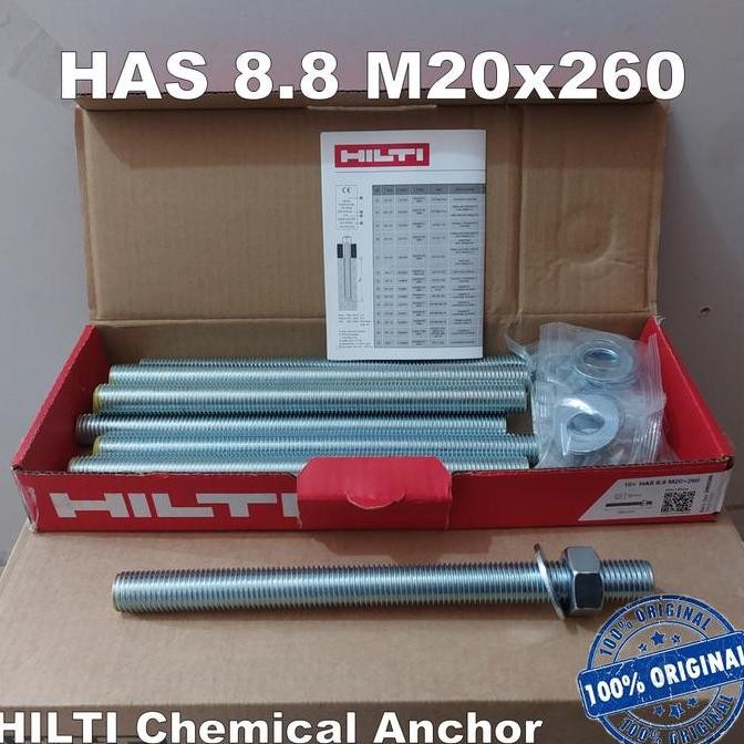 Angkur Hilti Has 8.8 M20X260 | Hilti Chemical Angkur Hemat