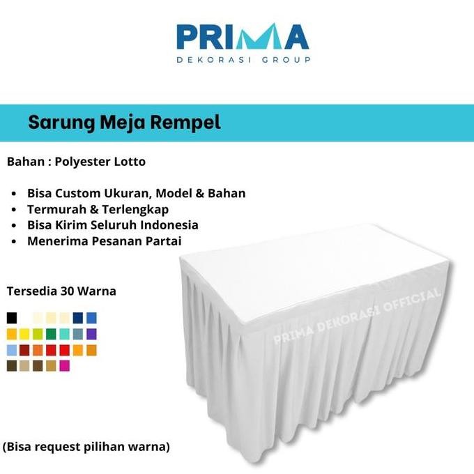 PROMO SARUNG MEJA PRASMANAN REMPEL / COVER MEJA KAIN DEKORASI REMPEL