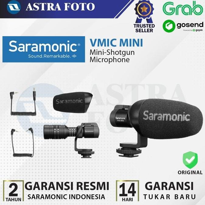 PROMO SARAMONIC VMIC MINI MICROPHONE DSLR MIRRORLESS HP VLOG SHOTGUN MIC