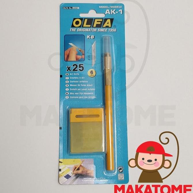 

Terbaru! Olfa Basic Art Knife Ak-1 Isi 25 Blade Pisau Hobby Craft Japan