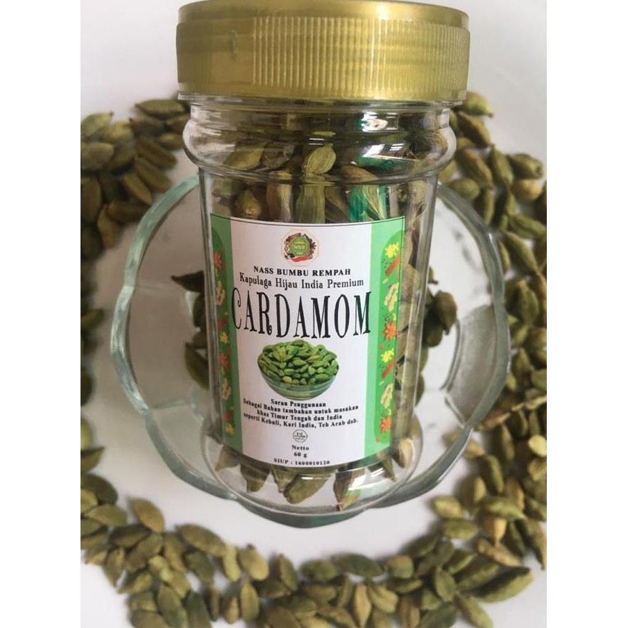 

Diskon! Kapulaga Hijau India Arab 100Gr / Cardamom Green Premium Rempah Wangi
