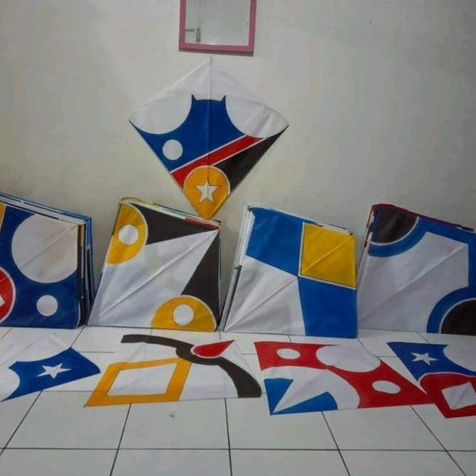 (Allthebest) layangan uk 82 Game Cowok 20 pcs / 1 kodi Mainan Bambu layangan  cotek gelasan  12000